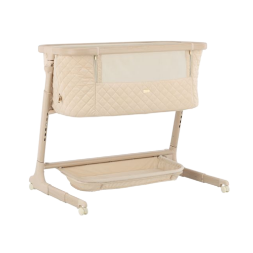 Qute Q-wiggle electric Co-Sleeper cream - white wash