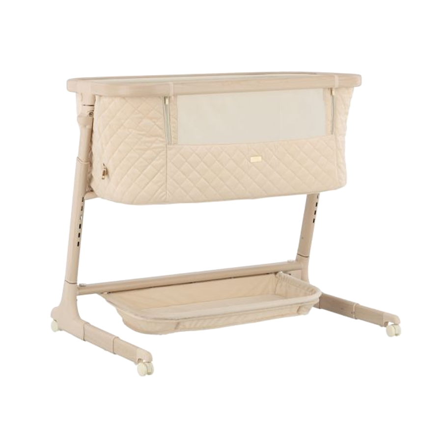 Qute Q-wiggle electric Co-Sleeper cream - white wash