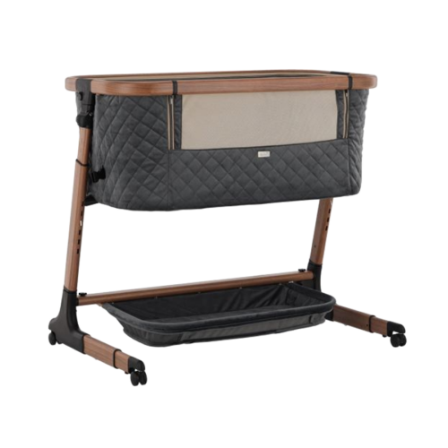 Qute Q-wiggle electric Co-Sleeper antra - walnut