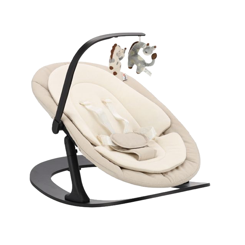 Q-Sittle Newborn Rocker Black + Bekleding Ivory