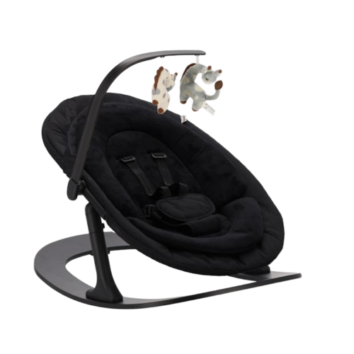 Q-Sittle Newborn Rocker Black + Bekleding Black